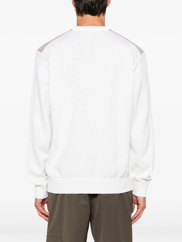 The Best Shops PAUL & SHARK: Strickpullover mit Rundhalsausschnitt - Rundhalspullover - Creme