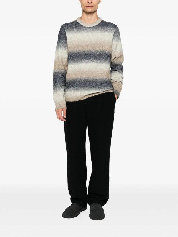 The Best Shops SAMSOE SAMSOE: Strickpullover mit Rundhalsausschnitt - Rundhalspullover - Blau