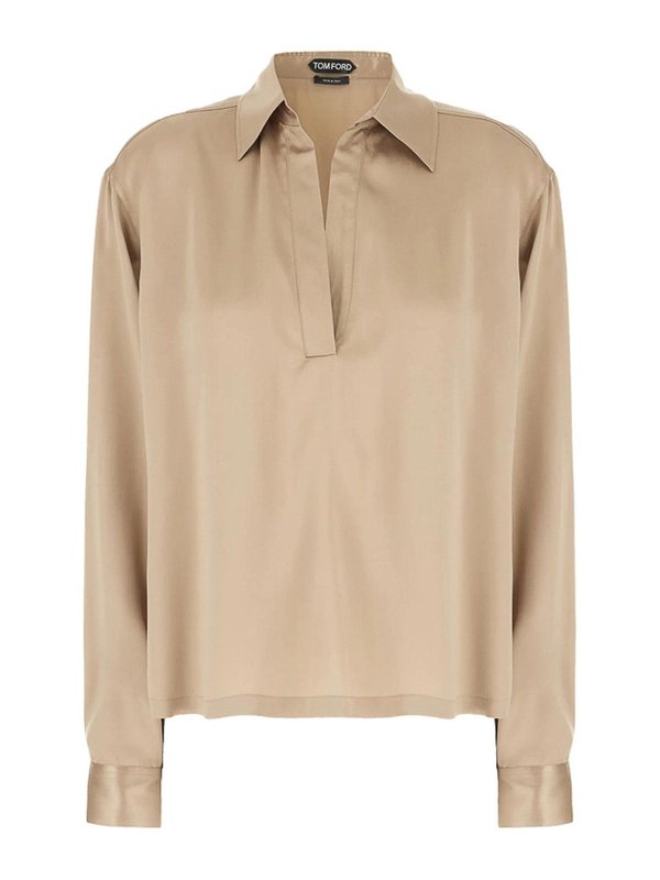 TOM FORD: Tops y camisetas sin mangas - Top - Camel