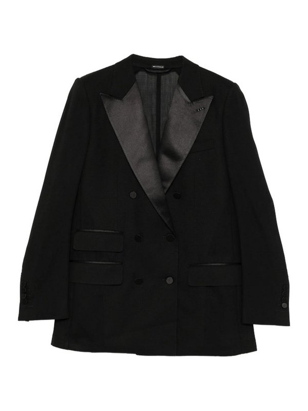 TOM FORD: テーラードジャケット - テーラードジャケット - 黒