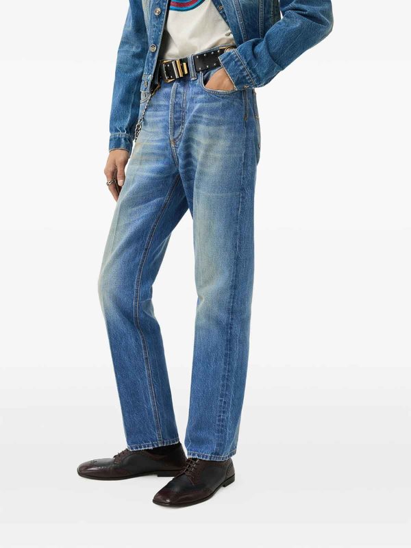 VERSACE: jeans dritti, a sigaretta online - Jeans