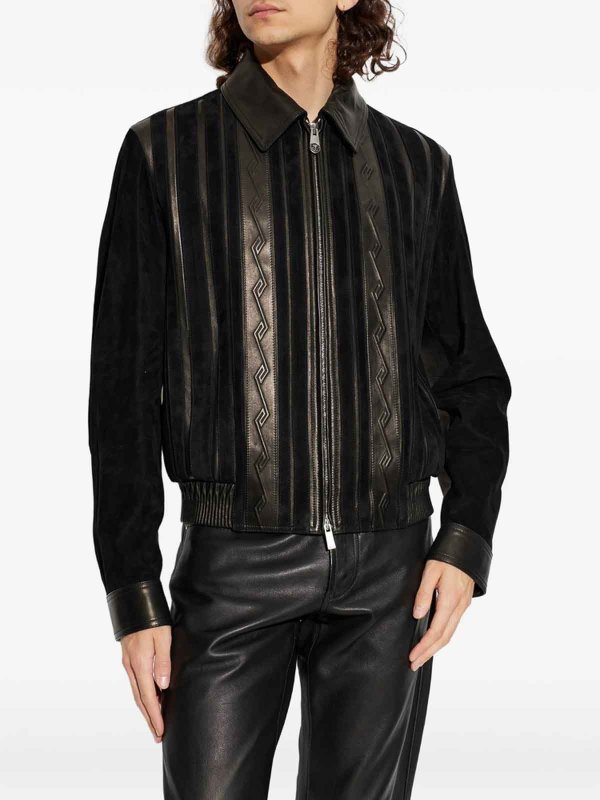 The Best Shops VERSACE: leather coats - Leather Outerwear