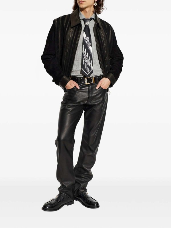 Leather Outerwear shop online: VERSACE