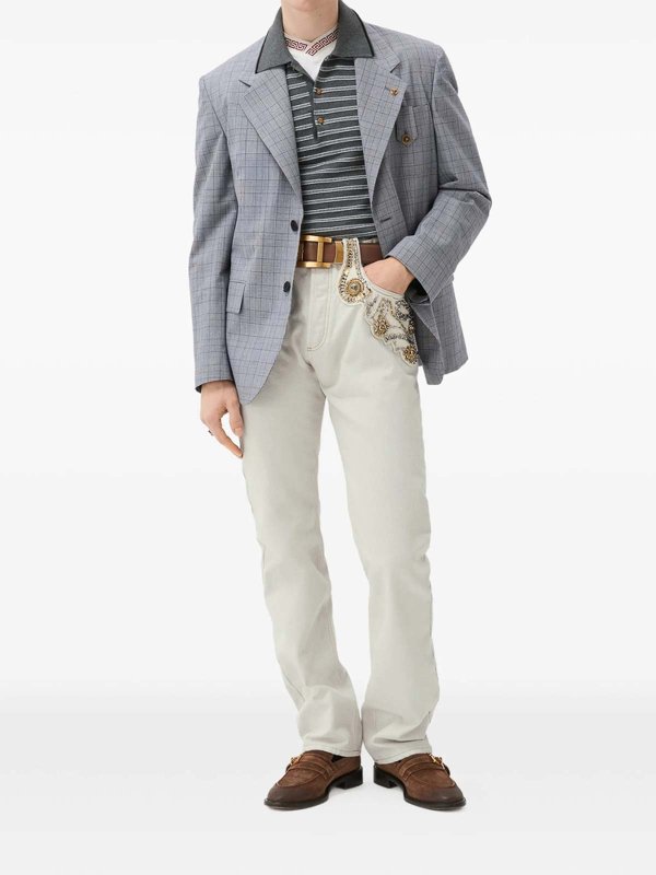 VERSACE: Jeans Rectos online - Vaqueros Rectos - Gris