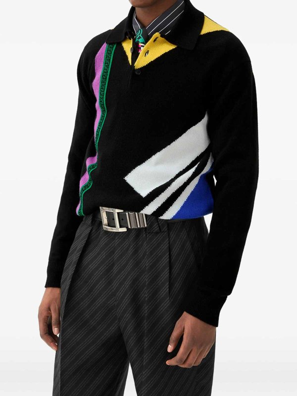 VERSACE: Rollkragenpullover  und Polo-Ausschnitt online - Rollkragenpullover - Schwarz