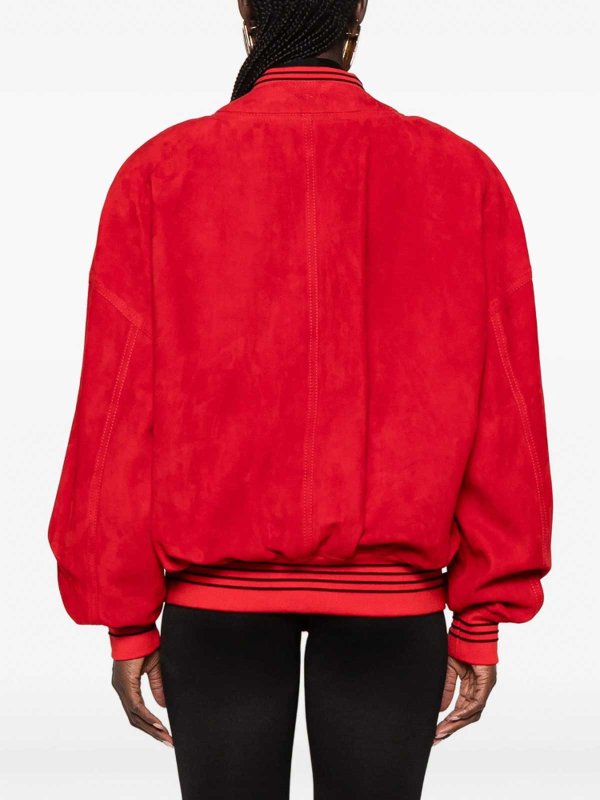 Ledermantel - Rot shop online: VERSACE