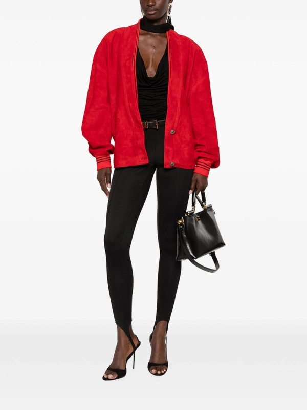 VERSACE buy online Ledermantel - Rot