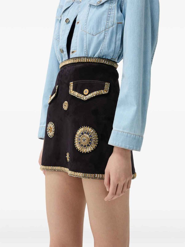 The Best Shops VERSACE: leather skirts - Leather Skirt