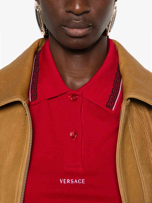 ポロシャツ - 赤 shop online: VERSACE