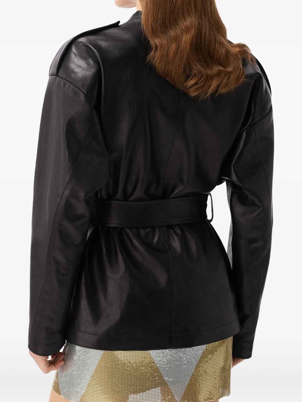The Best Shops VERSACE: leather coats - Leather Outerwear