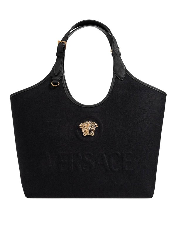 VERSACE: ショルダーバッグ - ショルダーバッグ - 黒