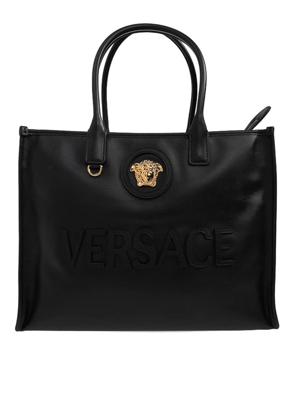VERSACE: ショルダーバッグ - ショルダーバッグ - 黒