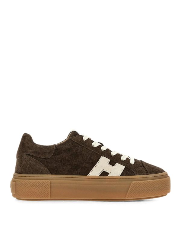 HOGAN: Chaussures de sport - Baskets - Marron