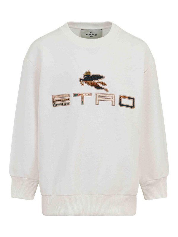 ETRO: Sweatshirts und Pullover - Sweatshirt - Creme