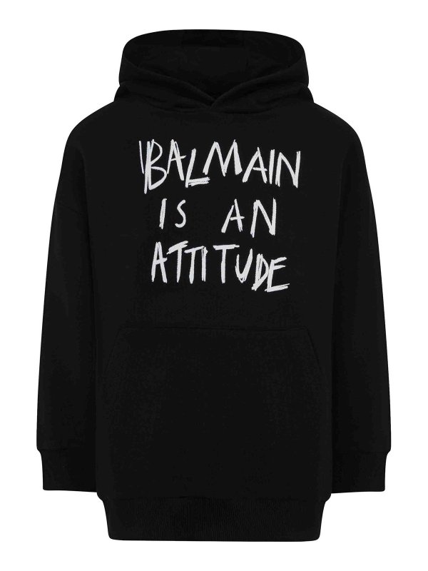 Balmain: スウェット＆セーター - スウェットシャツ/セーター - 黒