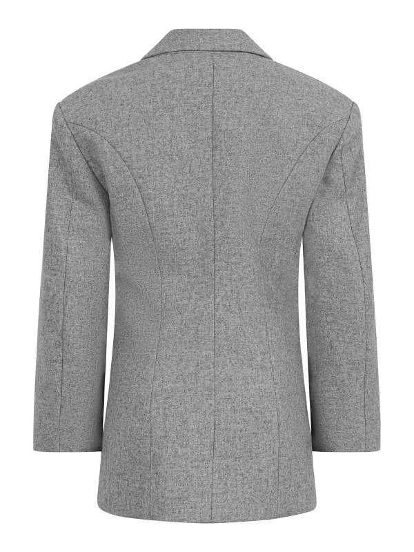 Balmain: Vestes de costume online - Blazer - Gris