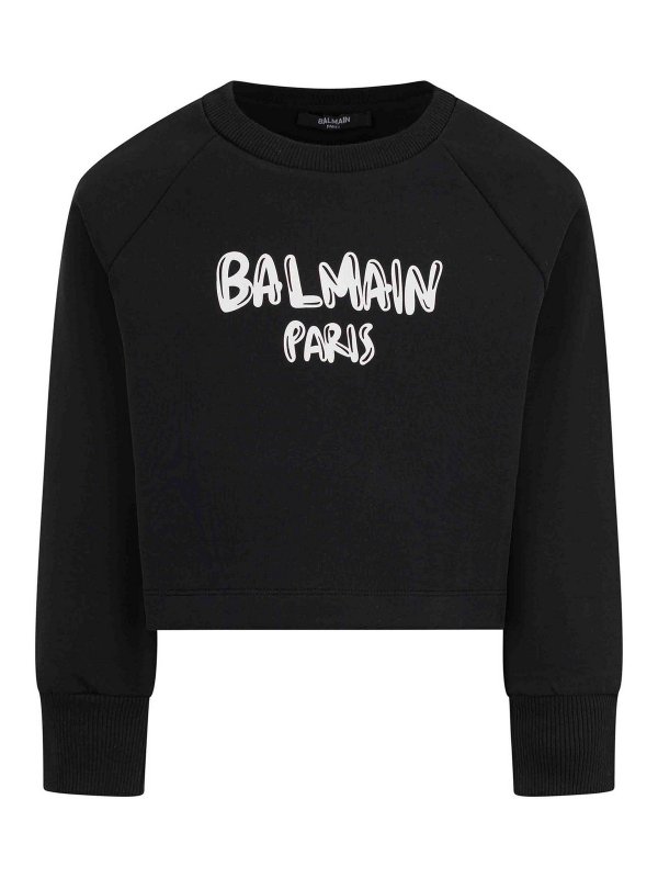 Balmain: Sweatshirts und Pullover - Sweatshirt - Schwarz