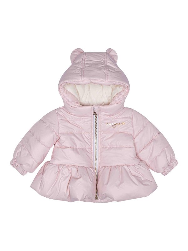 Balmain: padded jackets - Down jacket with hood