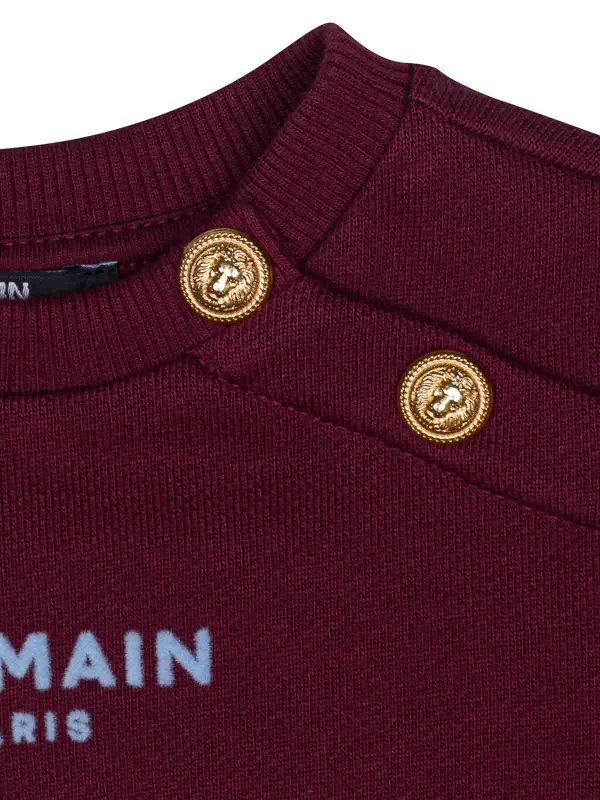 The Best Shops Balmain: スウェット＆セーター - スウェットシャツ/セーター - ダークレッド
