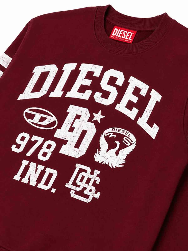 The Best Shops DIESEL: スウェット＆セーター - スウェットシャツ/セーター - ダークレッド