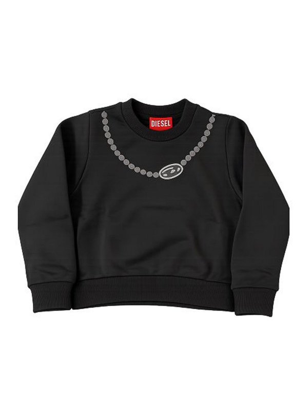 DIESEL: Sudaderas y suéteres - Sudadera - Negro