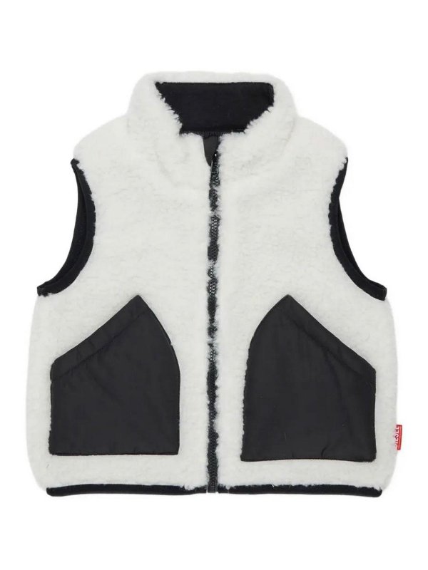 DIESEL: casual jackets - Wool-Effect Sleeveless Jacket