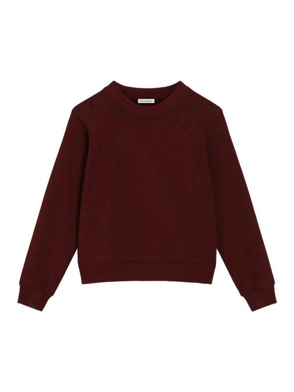 Dolce & Gabbana Jr: スウェット＆セーター - スウェットシャツ/セーター - ダークレッド