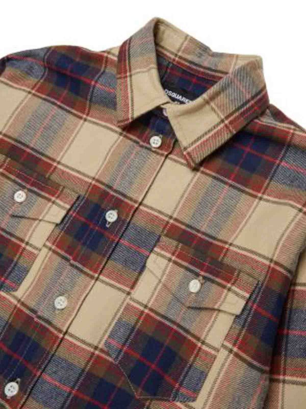 The Best Shops DSQUARED2: Chemises - Chemise - Beige