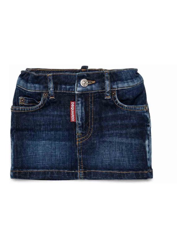 DSQUARED2: gonne al ginocchio  e longuette - Gonna Con Ricamo