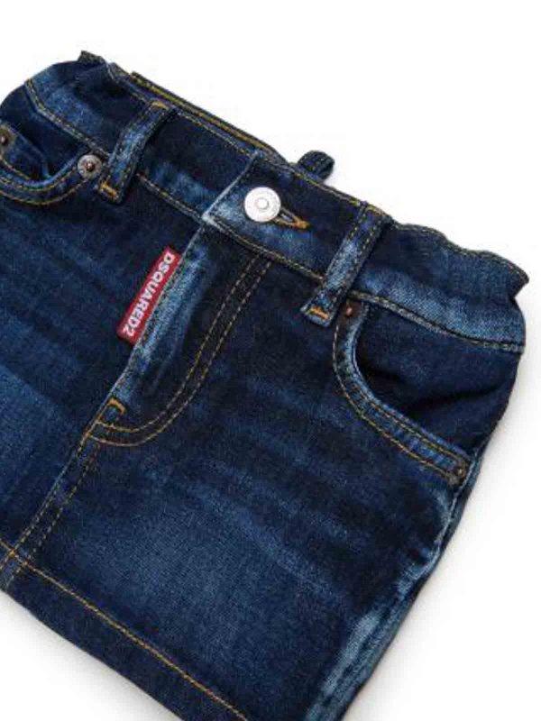DSQUARED2: gonne al ginocchio  e longuette online - Gonna Con Ricamo
