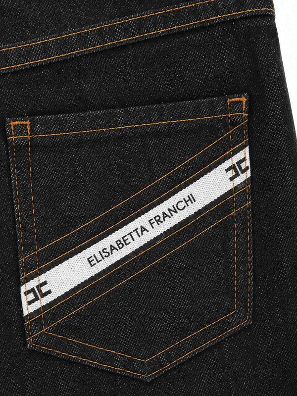 The Best Shops ELISABETTA FRANCHI: ニーレングススカート＆ミディ丈 - 膝丈/ミディスカート - ブルー