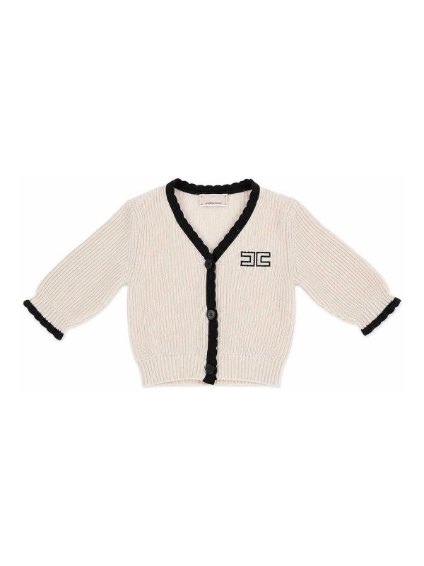 ELISABETTA FRANCHI: カーディガン - カーディガン - クリーム