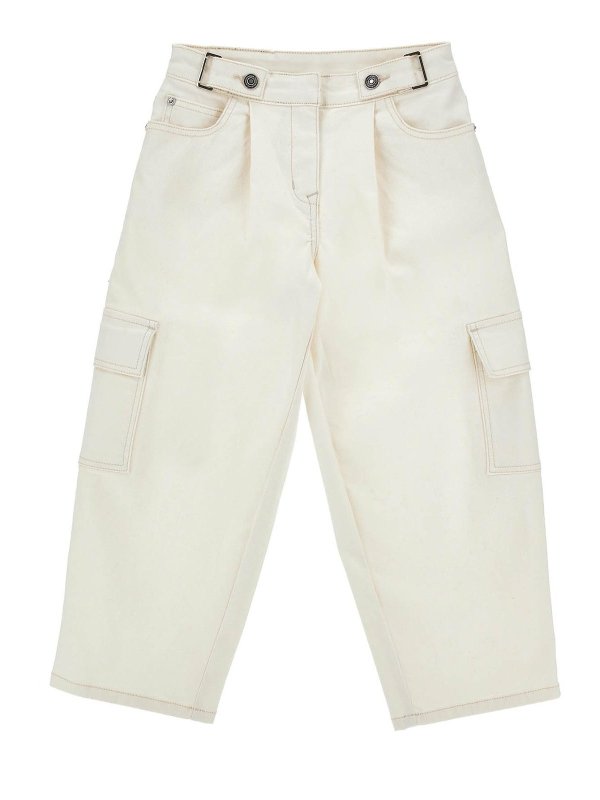 ERMANNO SCERVINO: ベルボトムジーンズ - フレアジーンズ - クリーム