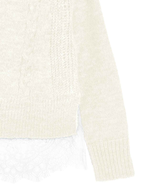 The Best Shops ERMANNO SCERVINO: maglia collo rotondo - Pull Con Pizzo