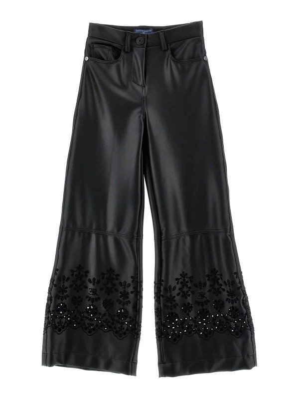 ERMANNO SCERVINO: カジュアルトラウザー - カジュアルパンツ - 黒