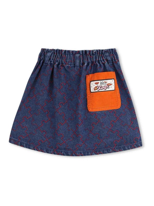 KENZO: Knielange und Midi Röcke online - Midirock - Blau