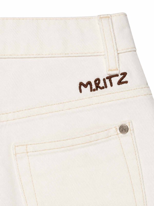 The Best Shops MANUEL RITZ : ストレートジーンズ - ストレートジーンズ - 白