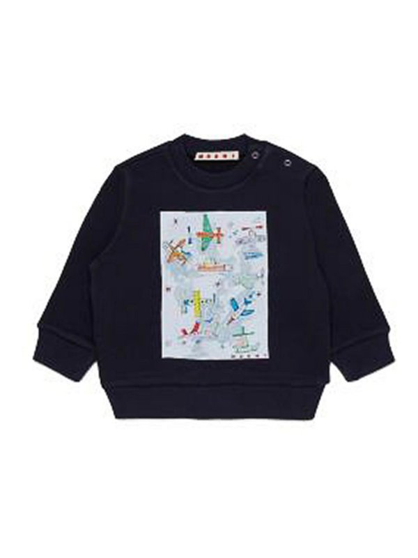 Marni: Sweatshirts und Pullover - Sweatshirt - Blau