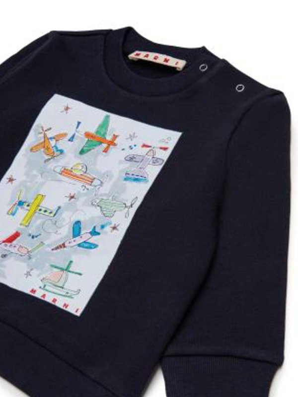 The Best Shops Marni: Sweatshirts und Pullover - Sweatshirt - Blau