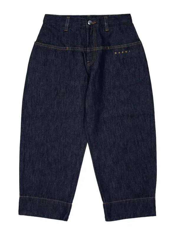 Marni: Jeans Rectos - Vaqueros Rectos - Azul