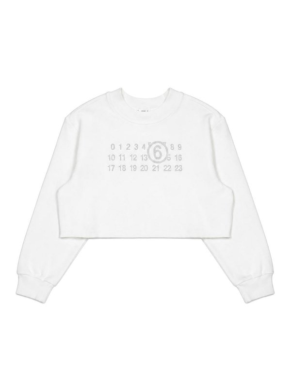 MM6 MAISON MARGIELA: スウェット＆セーター - スウェットシャツ/セーター - 白