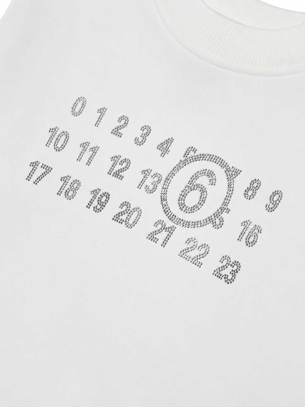 スウェットシャツ/セーター - 白 shop online: MM6 MAISON MARGIELA