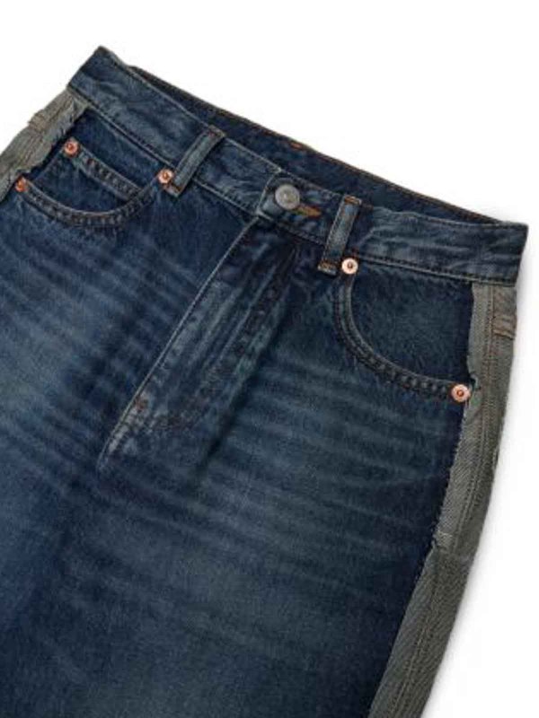 The Best Shops MM6 MAISON MARGIELA: ベルボトムジーンズ - フレアジーンズ - ブルー