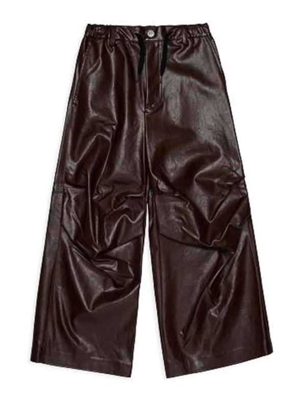 MM6 MAISON MARGIELA: レザートラウザー - レザーパンツ - ブラウン