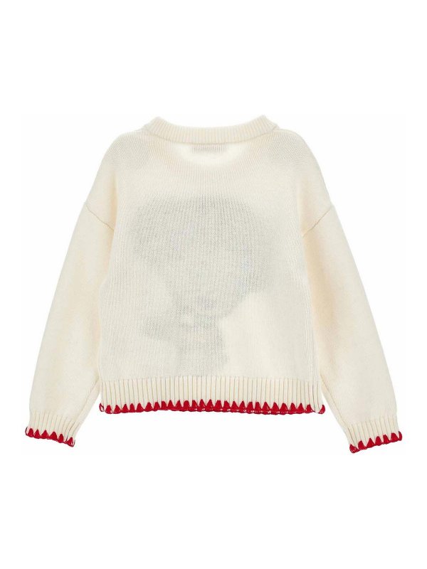 The Best Shops MONNALISA: Strickpullover mit Rundhalsausschnitt - Rundhalspullover - Creme