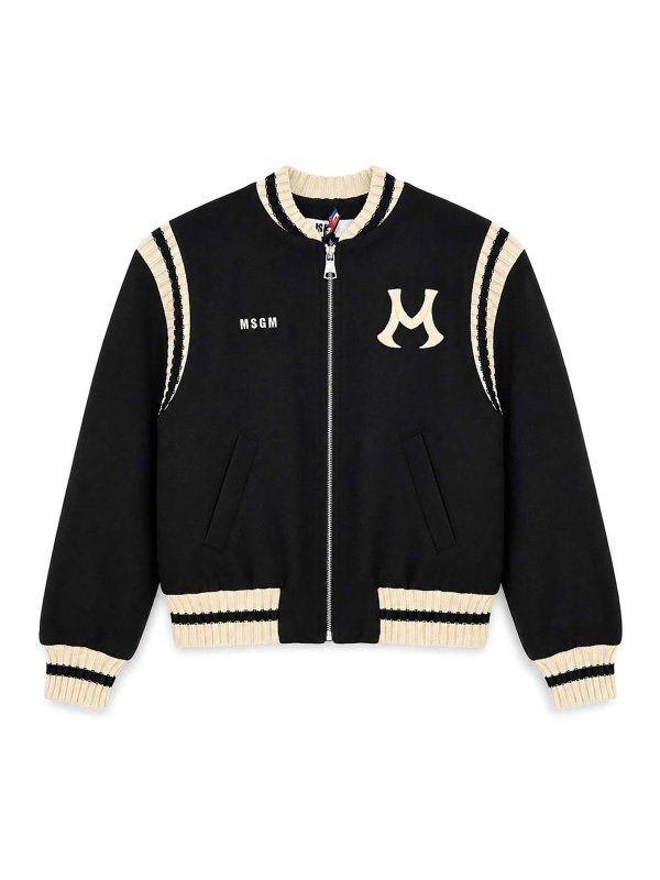 M.S.G.M. KIDS: bombers - Bomber Jacket With Logo
