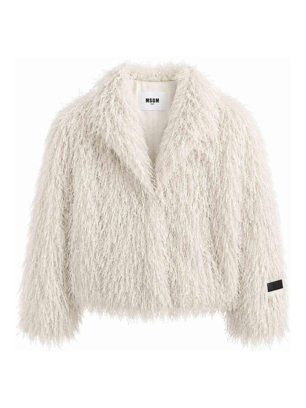 M.S.G.M. KIDS: Pelz und Shearling - Pelz - Creme