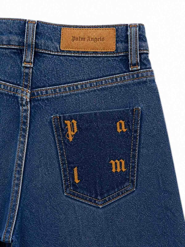 The Best Shops Palm Angels: ベルボトムジーンズ - フレアジーンズ - ブルー