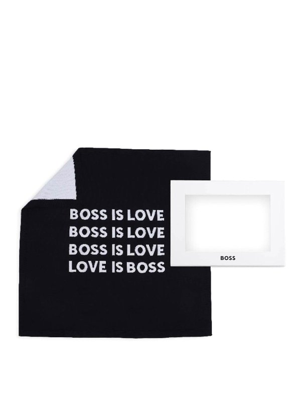 The Best Shops Hugo Boss: ブランケット＆毛布 - スロー/ブランケット - ブルー