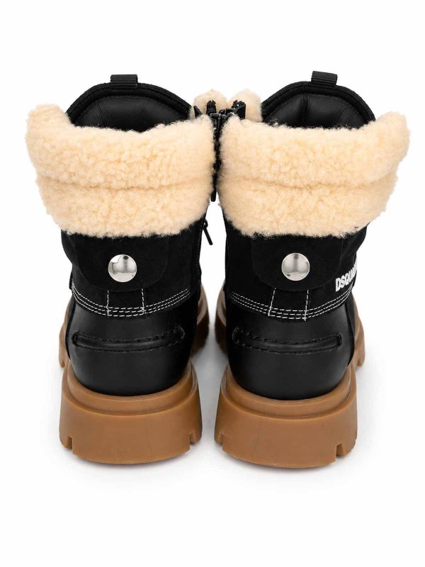 The Best Shops DSQUARED2: stivali - Anfibi Con Pelliccia